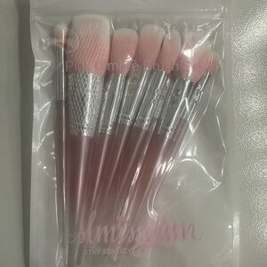 Glam Pink and Silver Makeup Brush Set